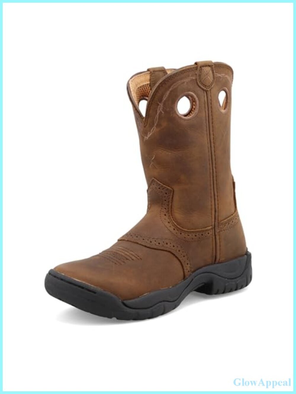 Twisted X Women's 9" Pull On Western Work Boot Round Toe Leather